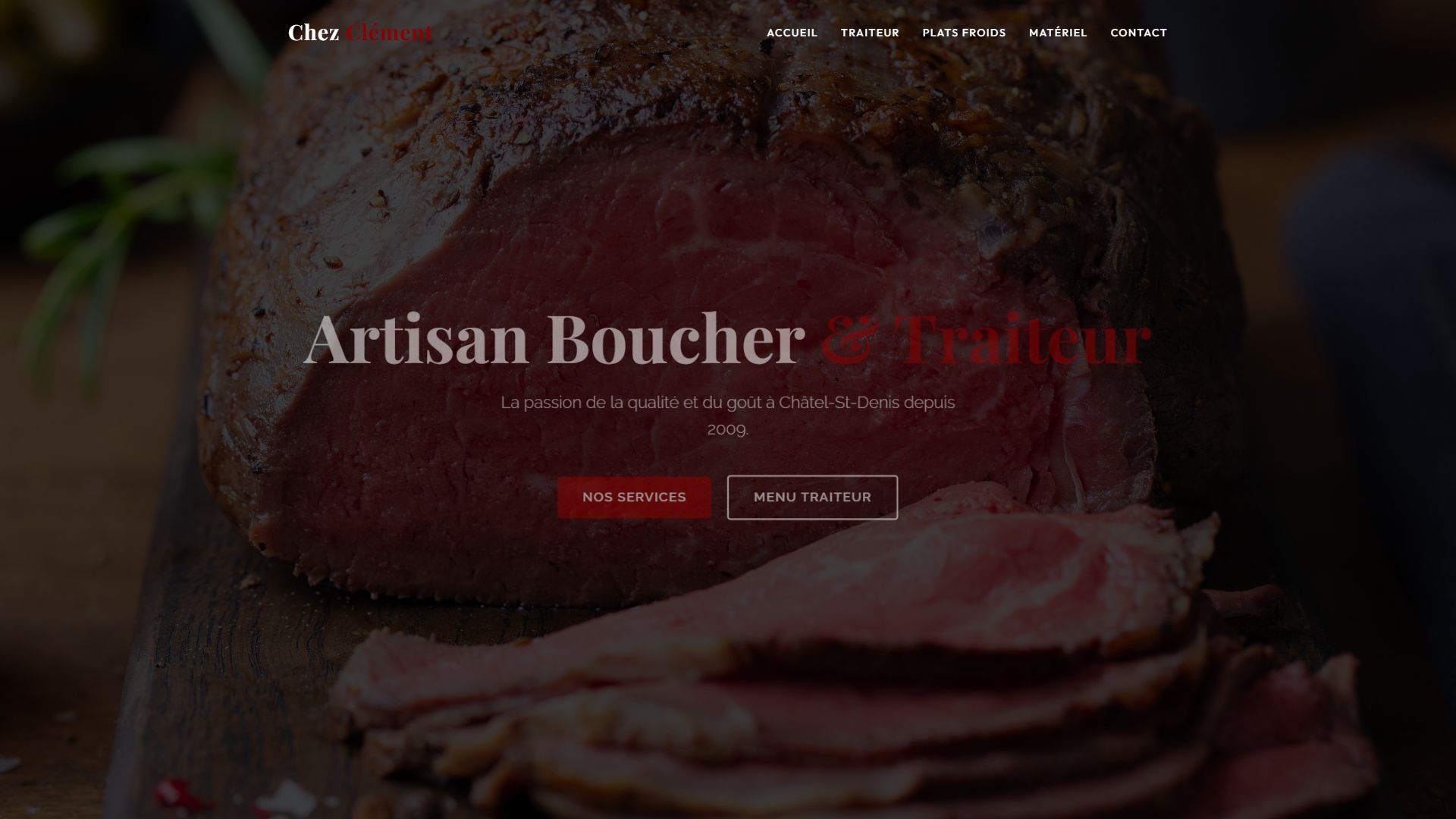 Refonte site web Boucherie Chez Clément Châtel-St-Denis — design UI/UX