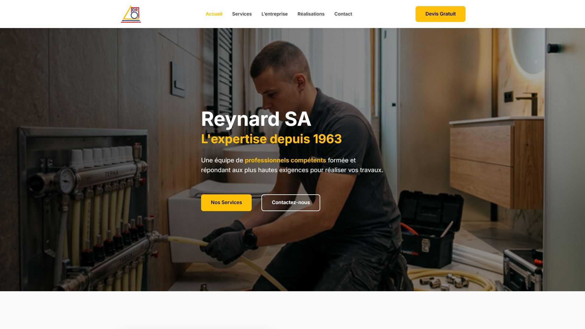 Refonte site web Reynard SA — chauffage sanitaire WordPress